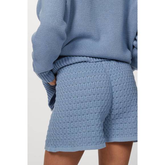 NEW MR MITTENS lace shorts in faded denim - Picture 5 of 5